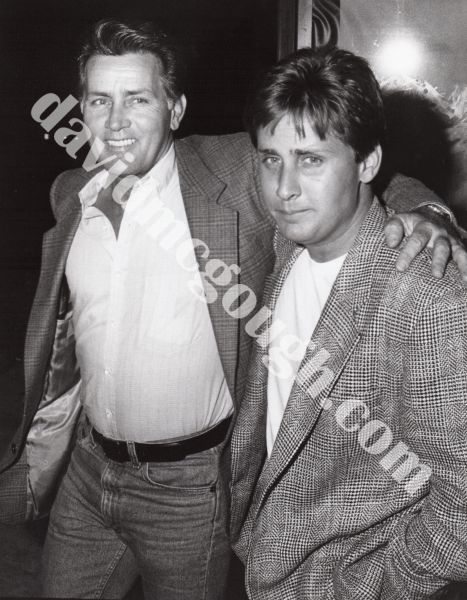 Martin Sheen and son, Emilio Estevez, LA, 1985..jpg